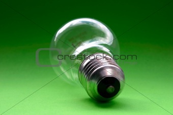 bulb on green