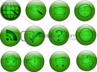 Glassy Reflective Web Buttons