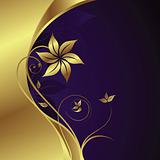 golden floral design