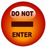 do not enter web button or icon
