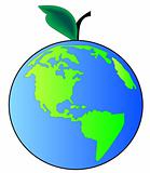 earth represented as an apple