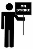 man on strike