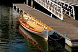 Docked gondola or longboat