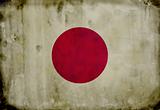 Grunge japanese flag