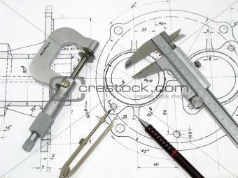 Engineering tools on technical drawing