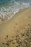 Sand on Aegean sea beach