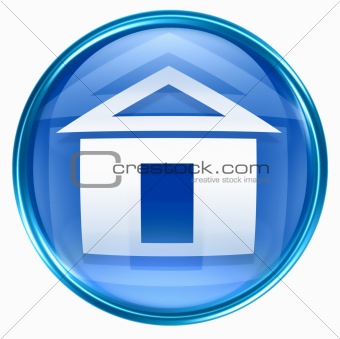 home icon blue, isolated on white background