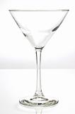 Martini glass against white