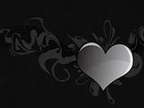 Black Heart Grunge Background