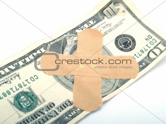 Bandage on money