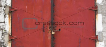 Red old gate