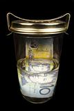 Money in jar