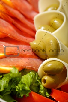 prosciutto ham and cheese salad