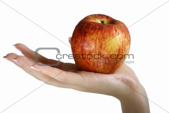 Apple in a female hand