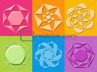 yantra stars flowers symbols