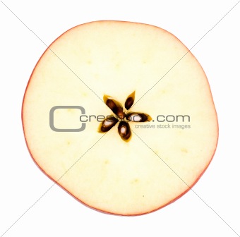 apple on white with path