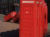 The telephone boxes