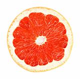 grapefruit on white with path