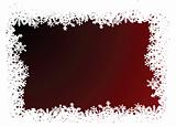 snowflake red background