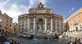 Rome - Trevi fountain - Panorama