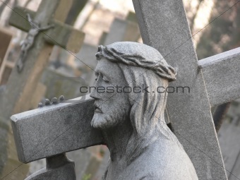 Stone statue of Jesus