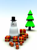 Snowman and Christmas Presents 2
