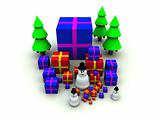 Snowman and Christmas Presents 10