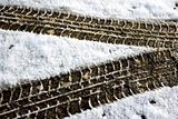 tyre tracks in the snow