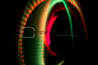 archs of swirly lights