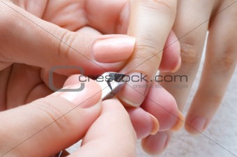 nail salon, cuticle cut