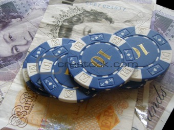 money and poker betting chips