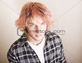 Punk Boy with Brightly Colored Hair
