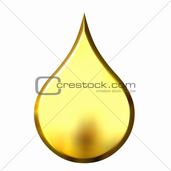 3D Golden Drop