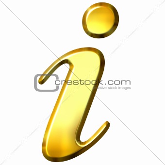 3D Golden Information Symbol