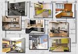 modern kitchen interior image set