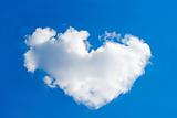 One big cloud looks like a heart
