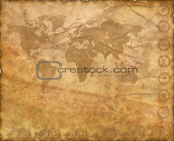 Old Paper Texture With Decorative elements