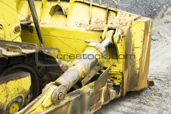 Metal plate of a bulldozer 
