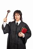 Angry female judge
