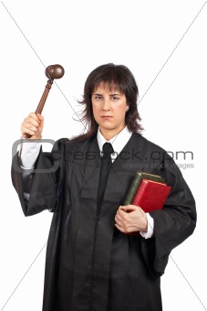 Angry female judge