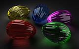 Easter glass eggs