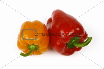 Bulgarian orange and red peppers