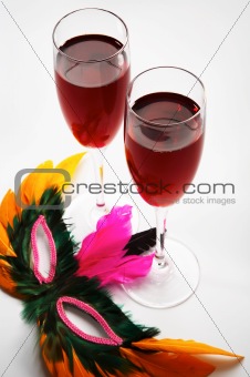 Two glasses with wine