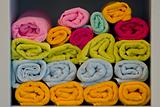Colorful Rolled Towels