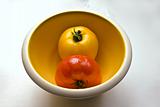 Yellow and Red Tomato.
