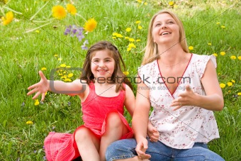 Mom and Daughter Having Fun