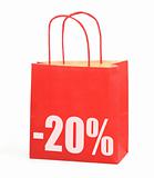 shopping bag with -20% sign