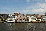 Dutch houses, boat, canal