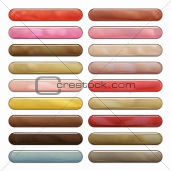 High gloss round web buttons in stylish colors