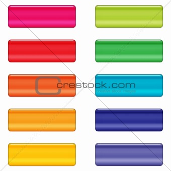 Glossy web buttons in bright colors